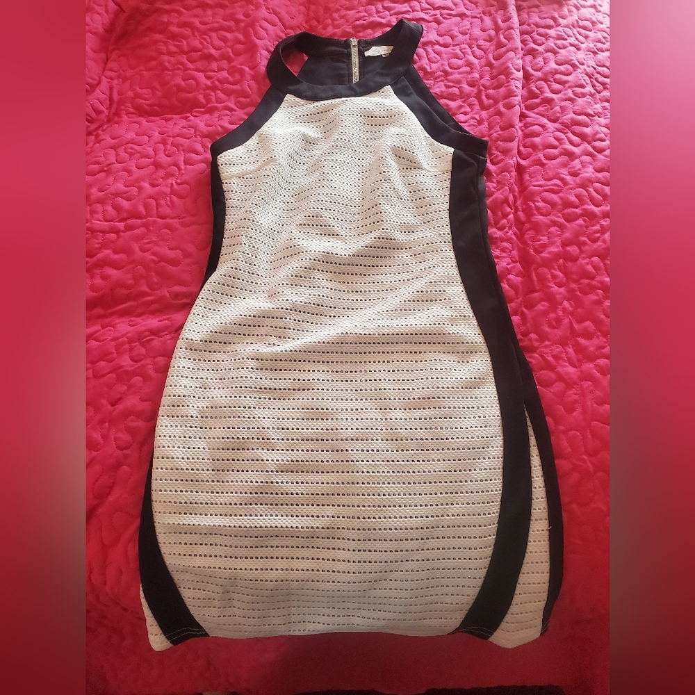 Sugarlips Black and White Midi Dress